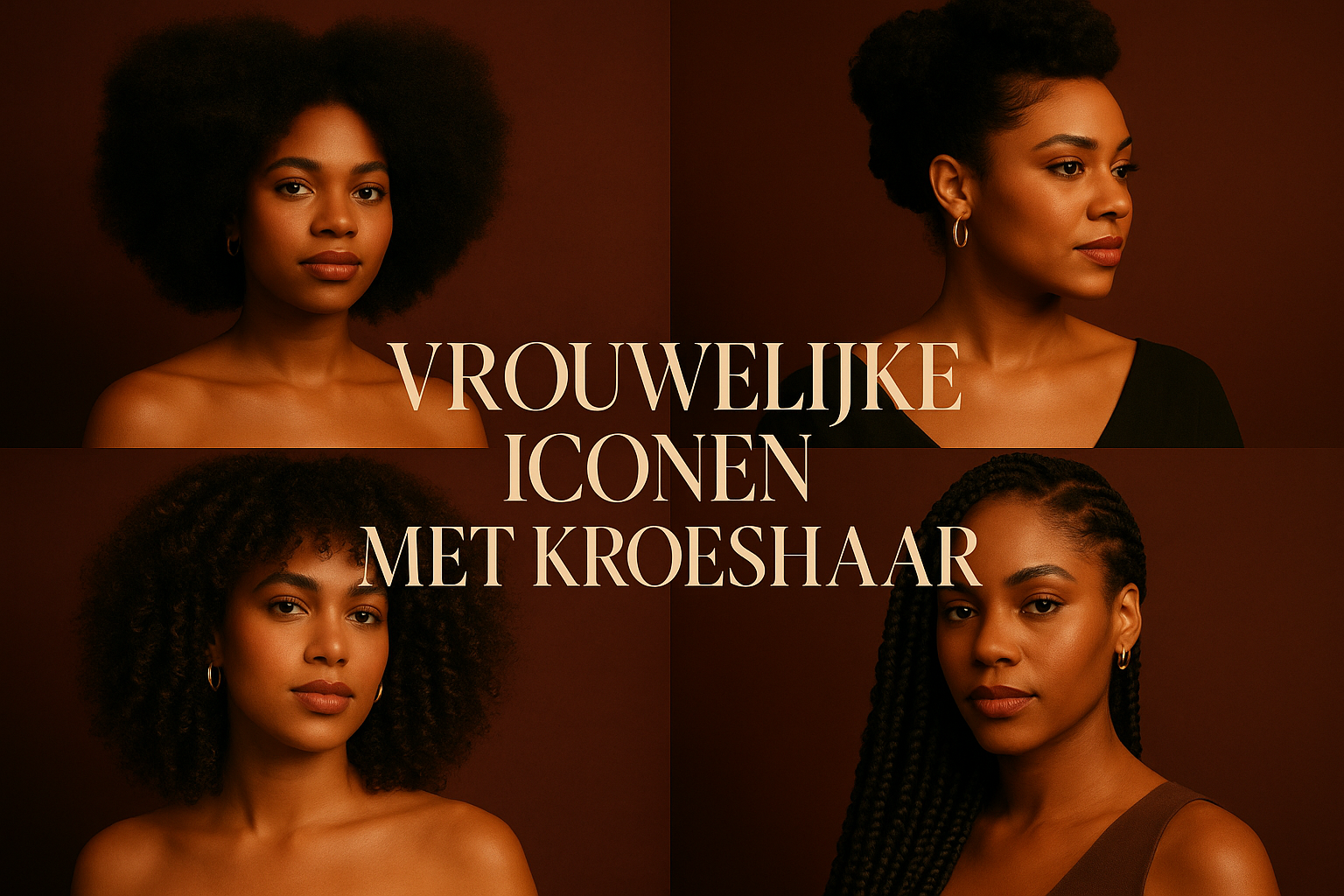 50 Beroemdheden met prachtig kroeshaar – Een viering van diversiteit en schoonheid 2 Vibrant editorial landscape image (1536x1024) showing diverse female celebrities with stunning natural kroeshaar in various styles - volumin