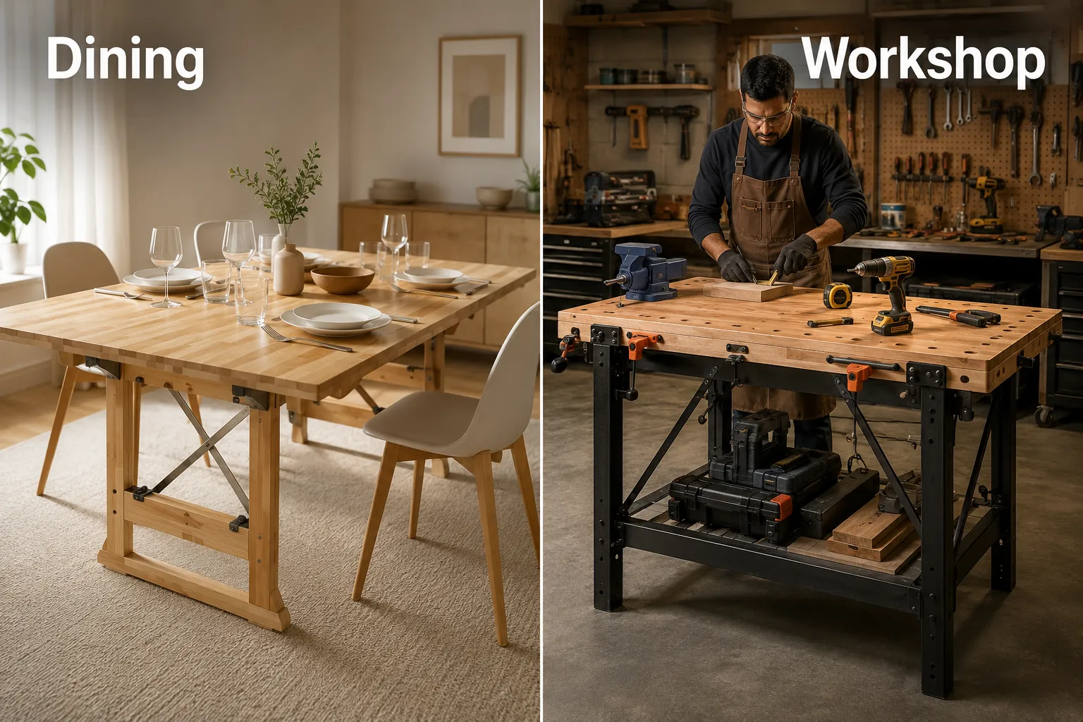 Understanding Folding Tables vs. Folding Workbenches