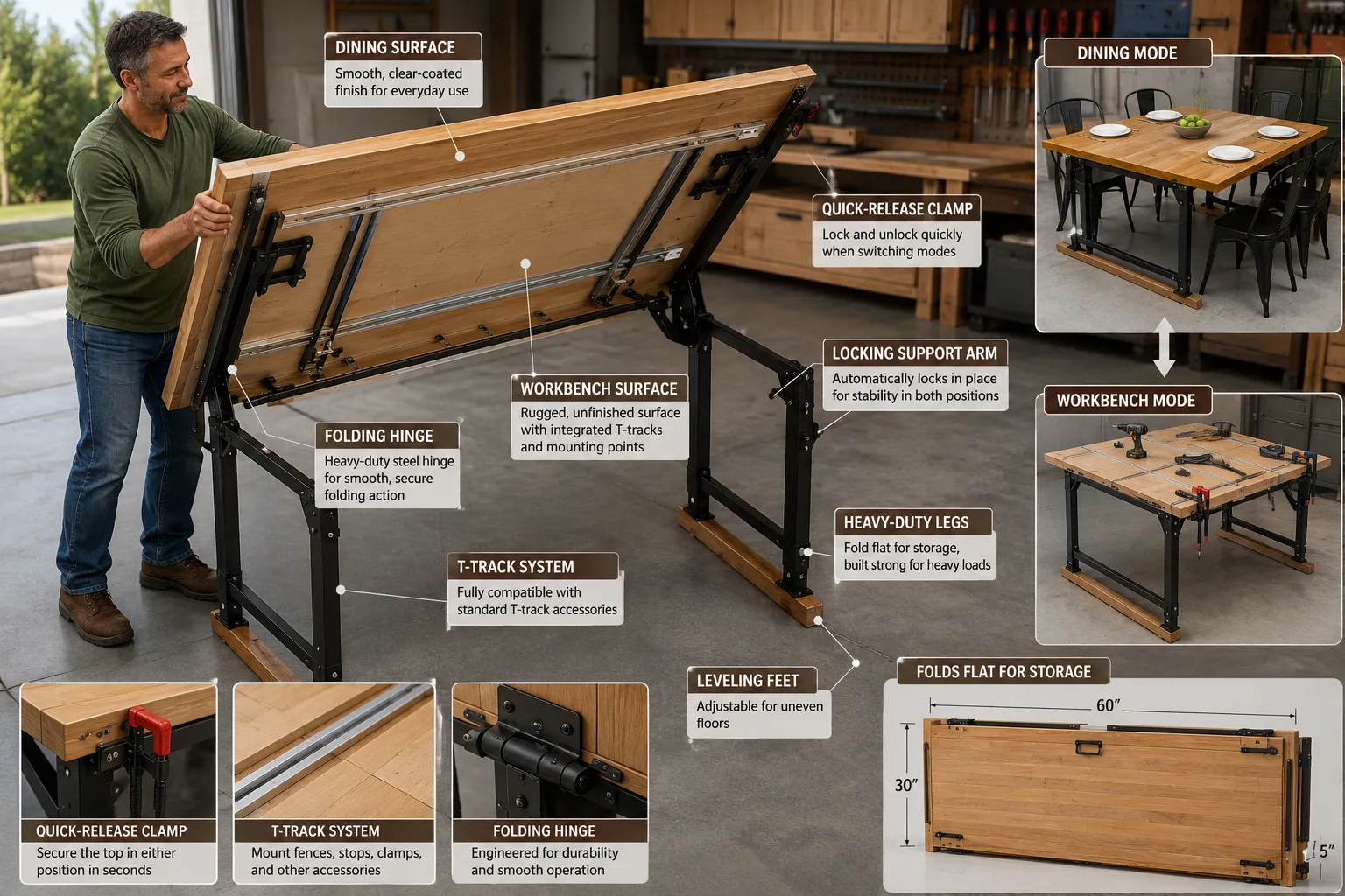 Designing Your Dual-Purpose Workshop and Dining Table