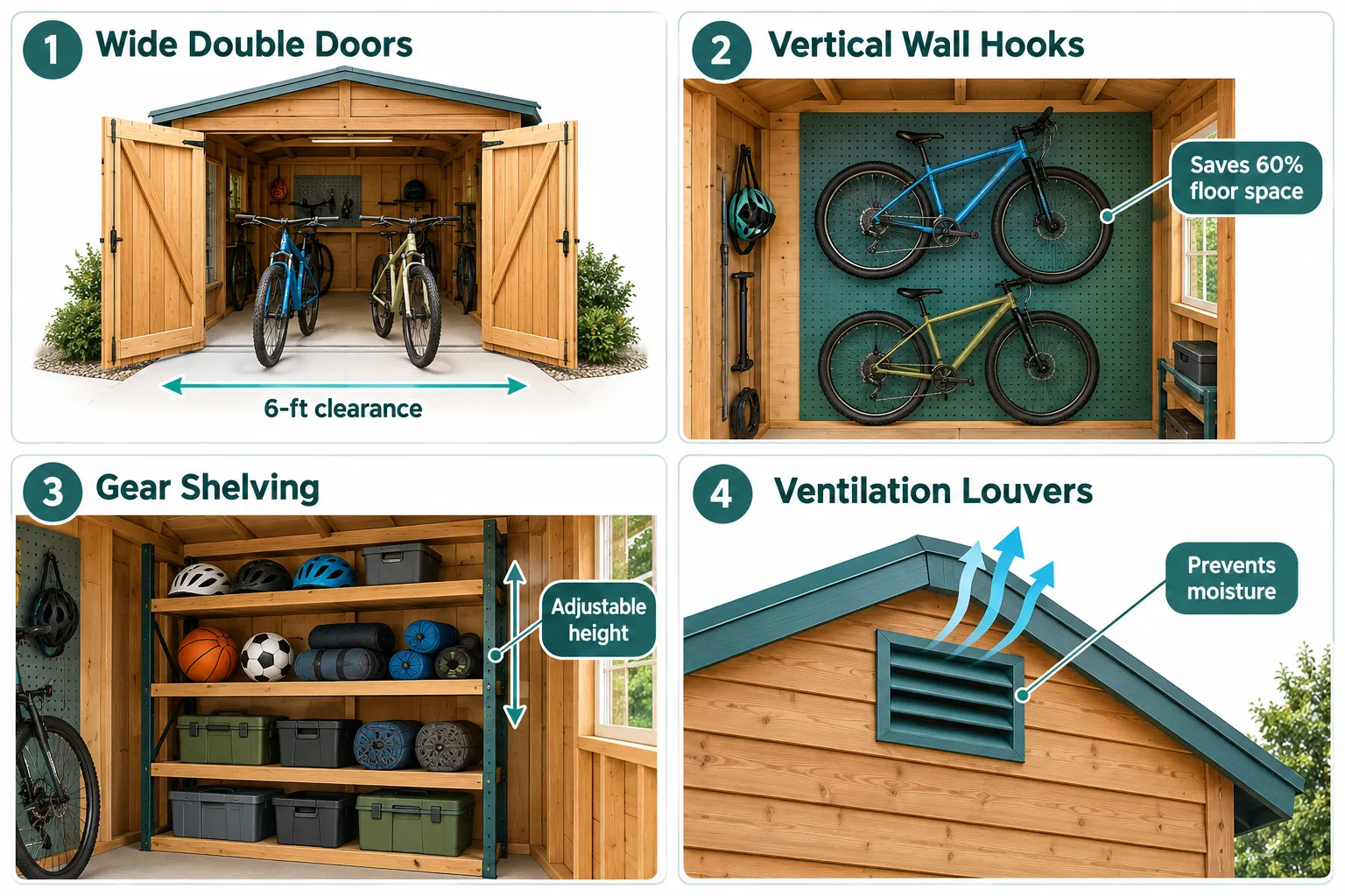 How Big Should a Bike Storage Shed Be