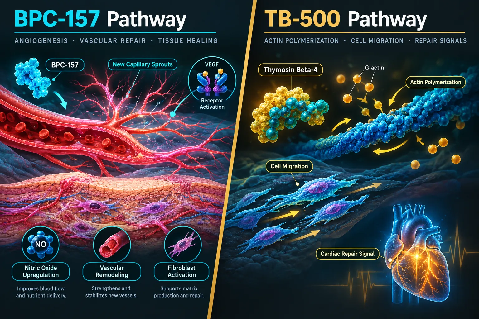 BPC-157 and TB-500: Tissue-Repair Mechanisms in Cardiorenal Research