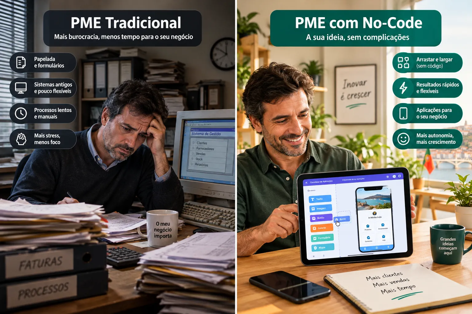 Como o Low Code e No Code em Portugal Está a Transformar Setores