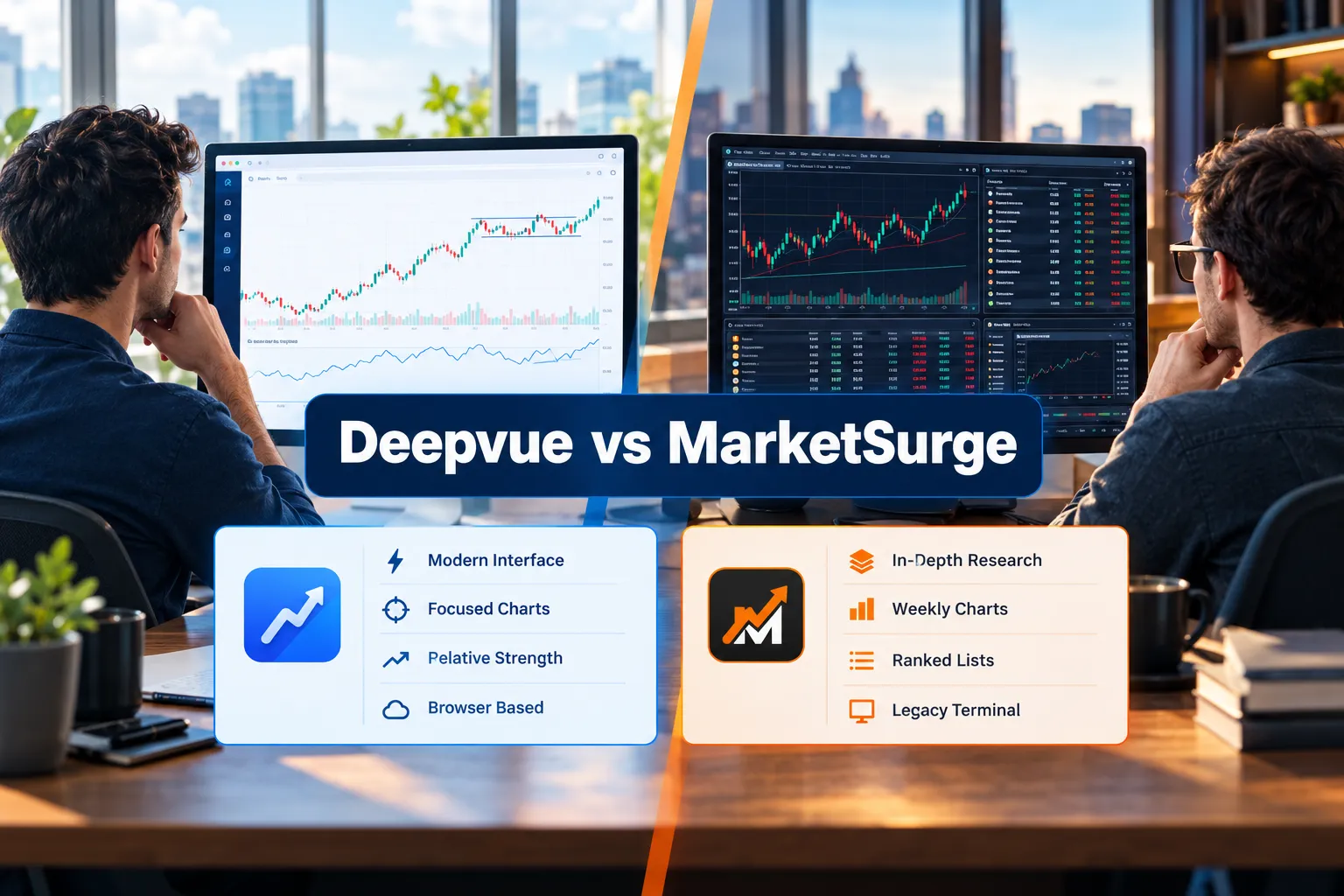 Deepvue vs MarketSurge: The CANSLIM Screener Showdown