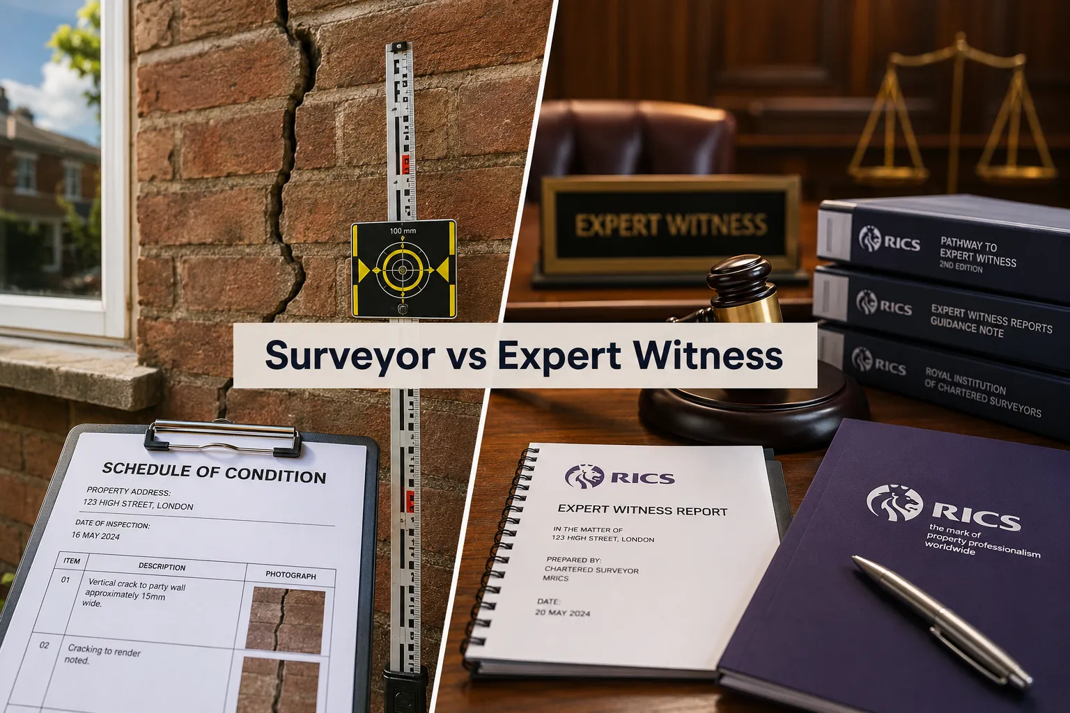 What Is the Difference Between a Party Wall Surveyor and an Expert Witness?