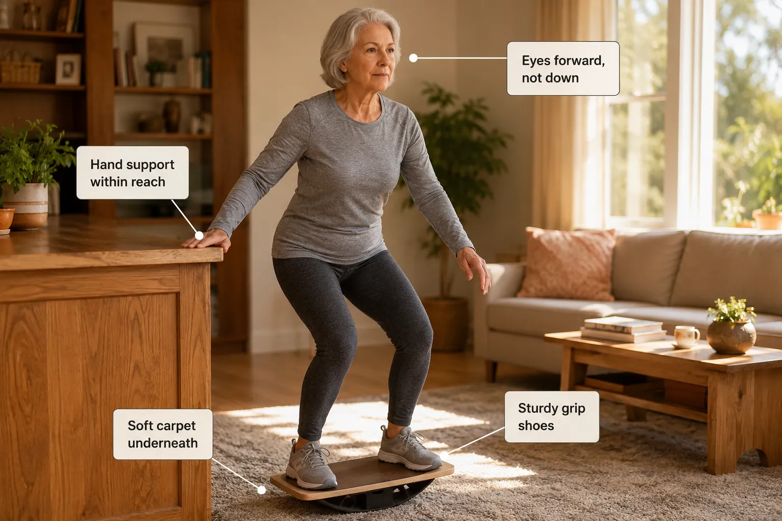 Balance Board Exercises for Fall Prevention