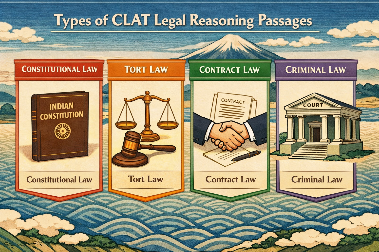 3D rendered, modern CGI, clean lighting, Traditional Japanese ukiyo-e woodblock print style, Landscape format (1536x1024) educational infogr