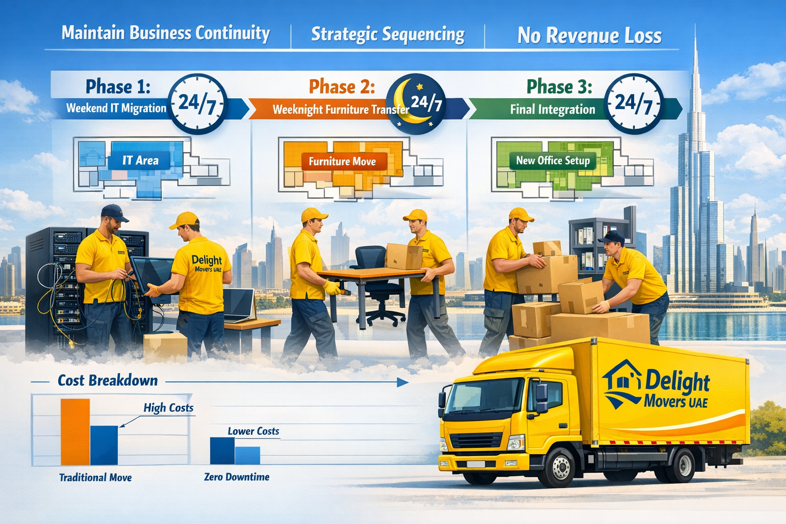 user this color for image #fbd01c. put this color on worker's Tshirt and on truck. and if you put the truck image, write my brand image on i