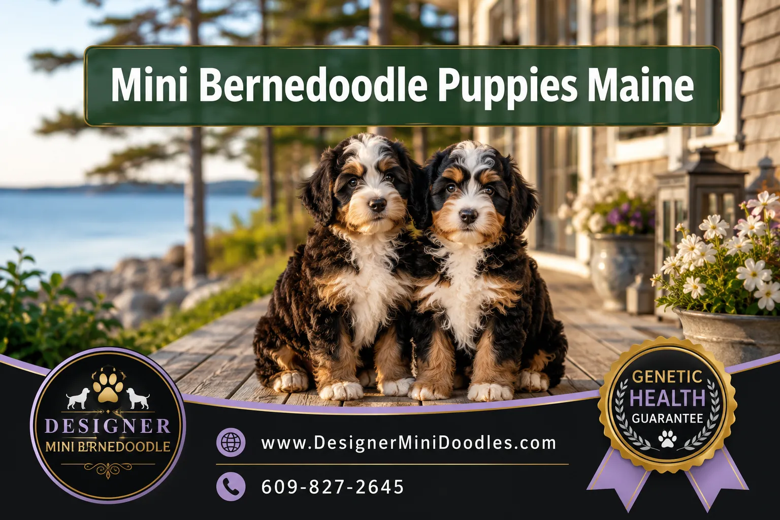 mini bernedoodle puppies Maine
