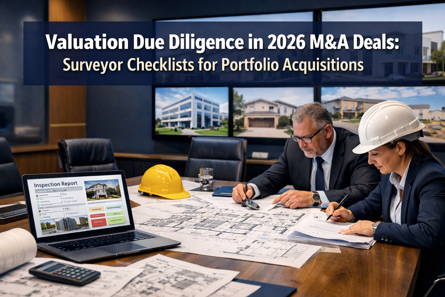 Professional () hero image with 'Valuation Due Diligence in 2026 M&A Deals: Surveyor Checklists for Portfolio Acquisitions'