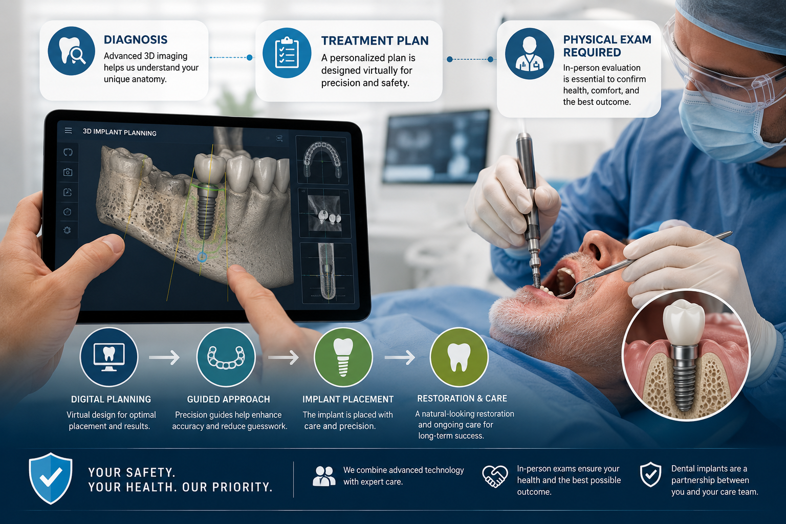 Essential In-Person Steps for Dental Implants