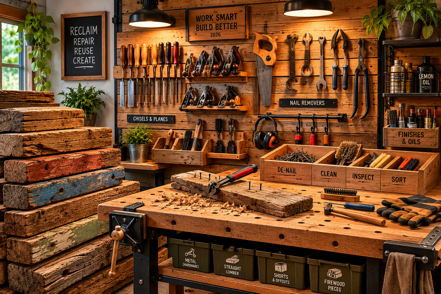Optimizing Layouts for Reclaimed Wood Processing in Small Workshops