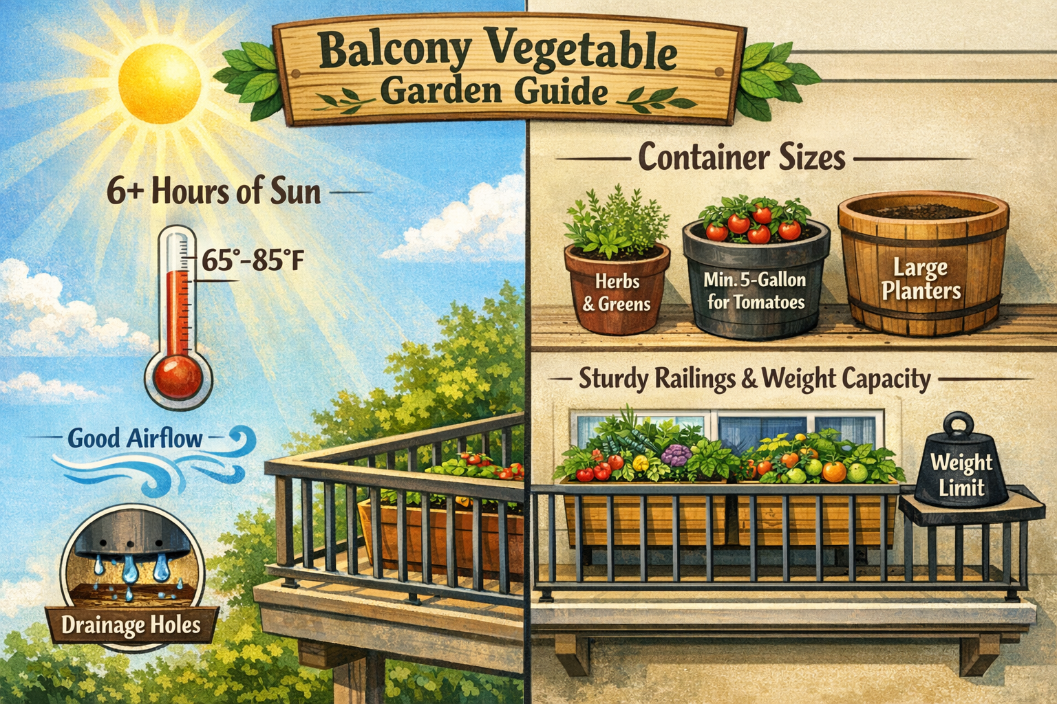 Balcony Vegetable Garden Guide 2026: Grow Fresh Produce at Home