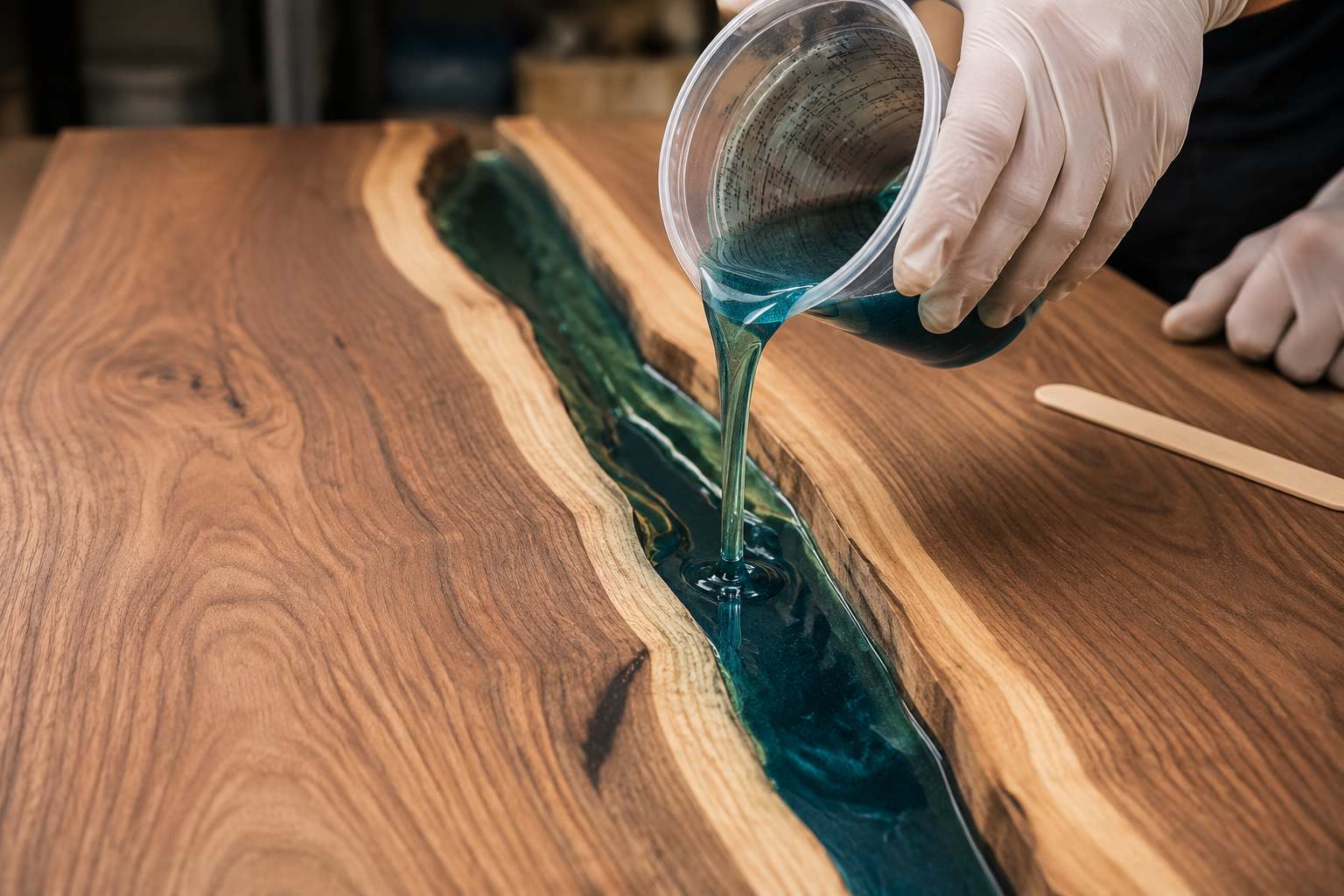 Mixing and Pouring the Resin