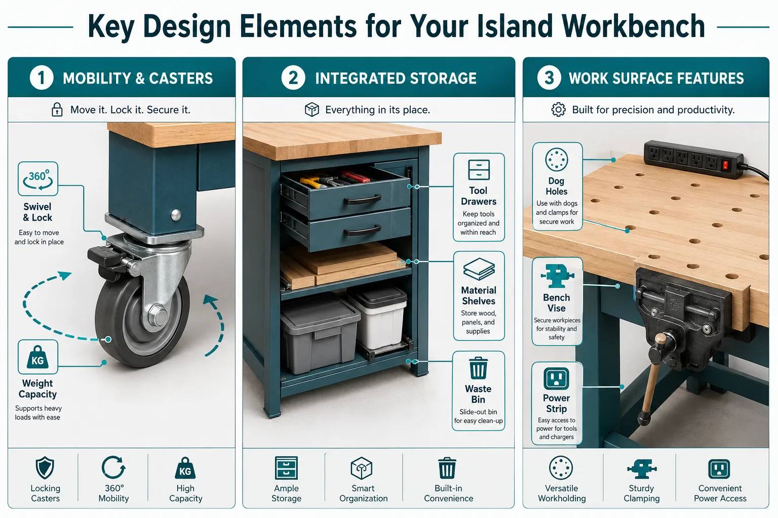 The Core Concept: Small Workshop Island Workbench: Design and Build a Mobile Mechanic-Style Station for Woodworkers