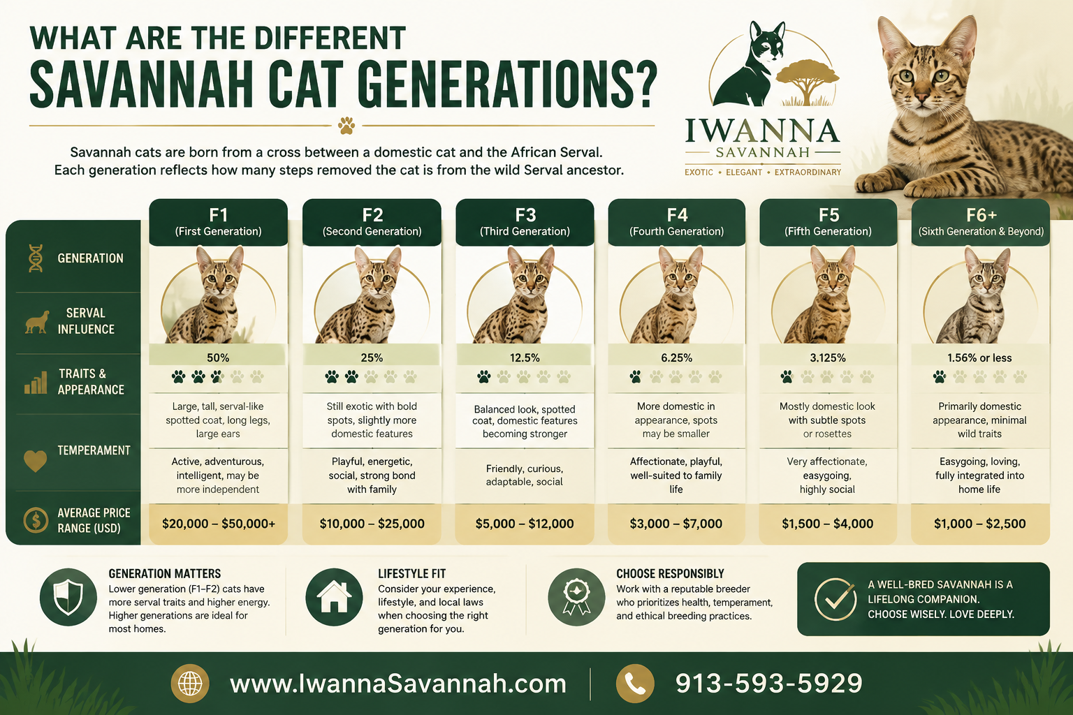 Savannah Cat Generations Explained