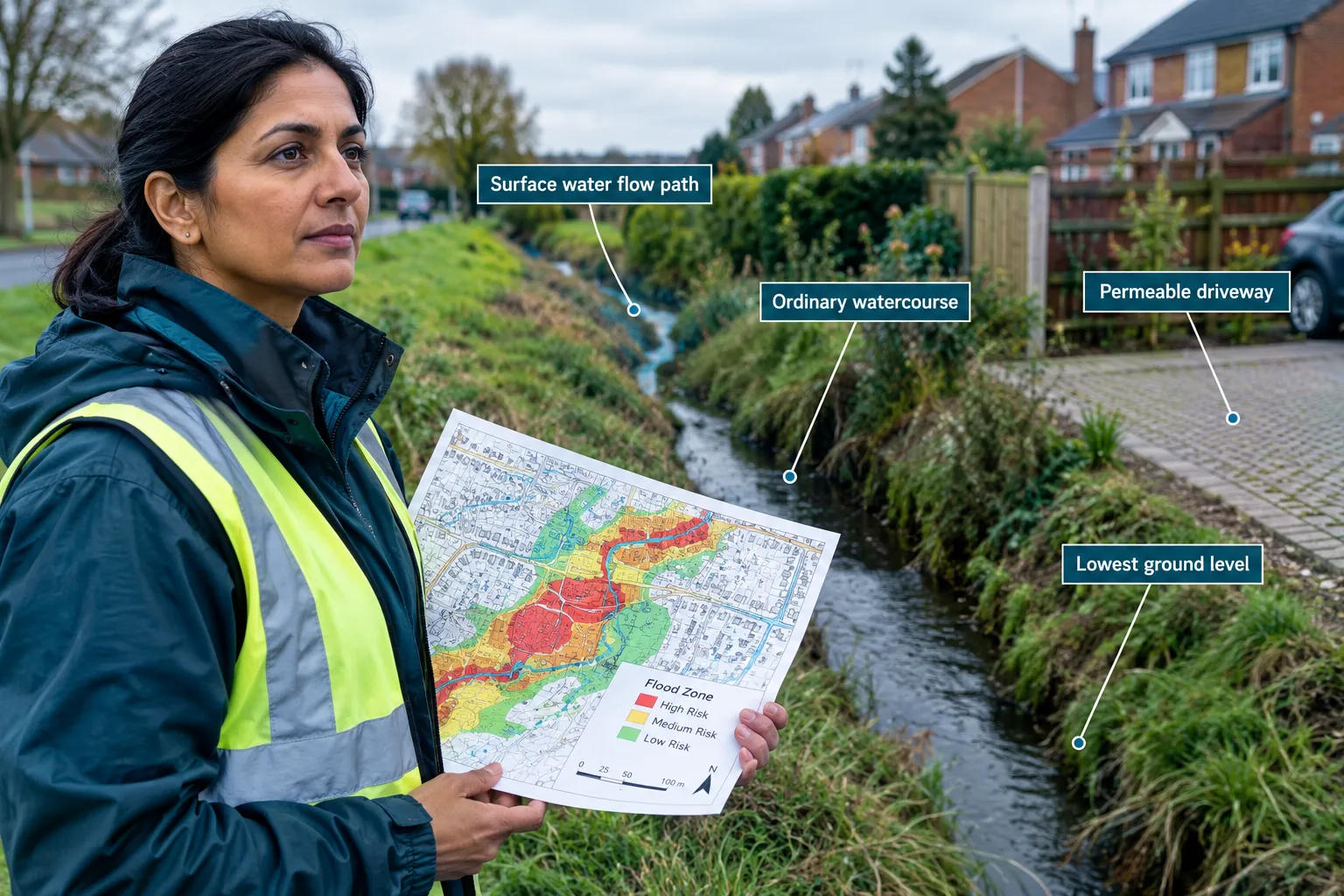 How Surveyors Use Maps and Location Data to Assess Flooding Risk