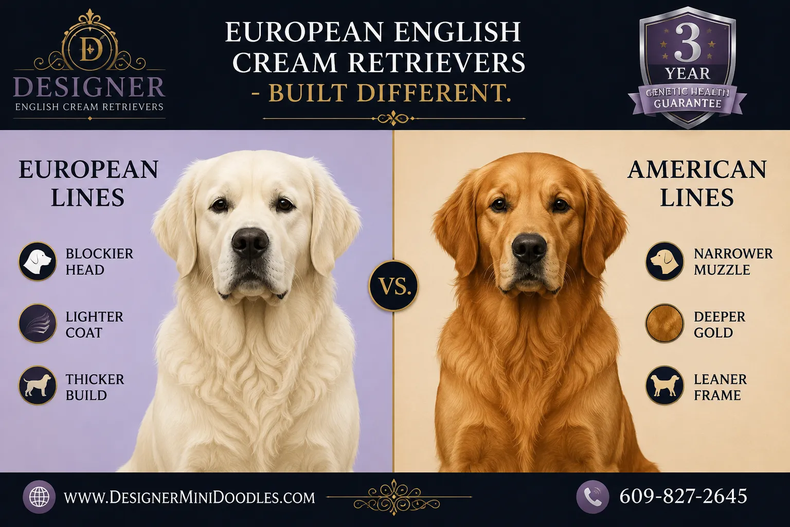english cream golden retriever puppies California