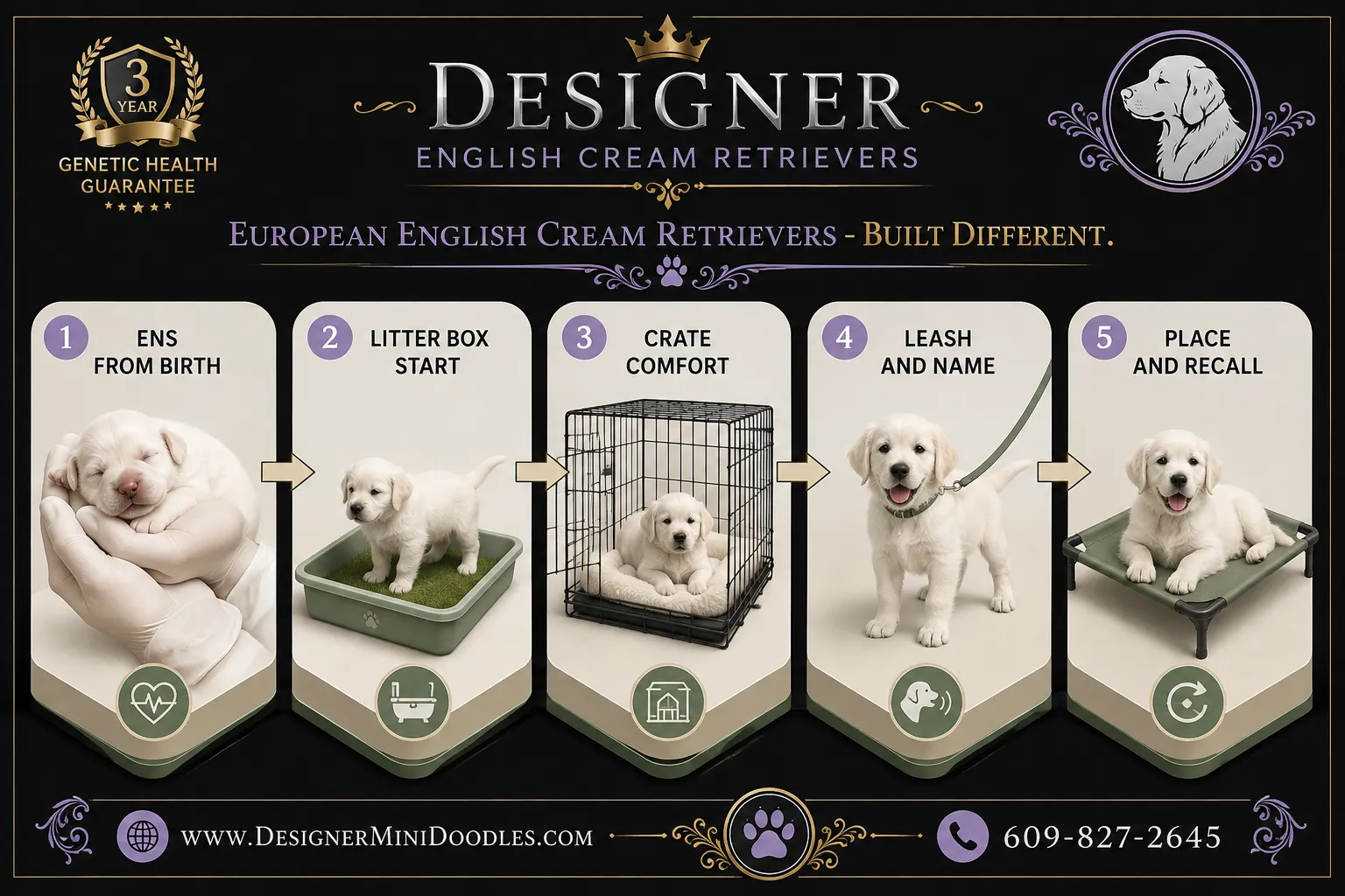 english cream golden retriever puppies California