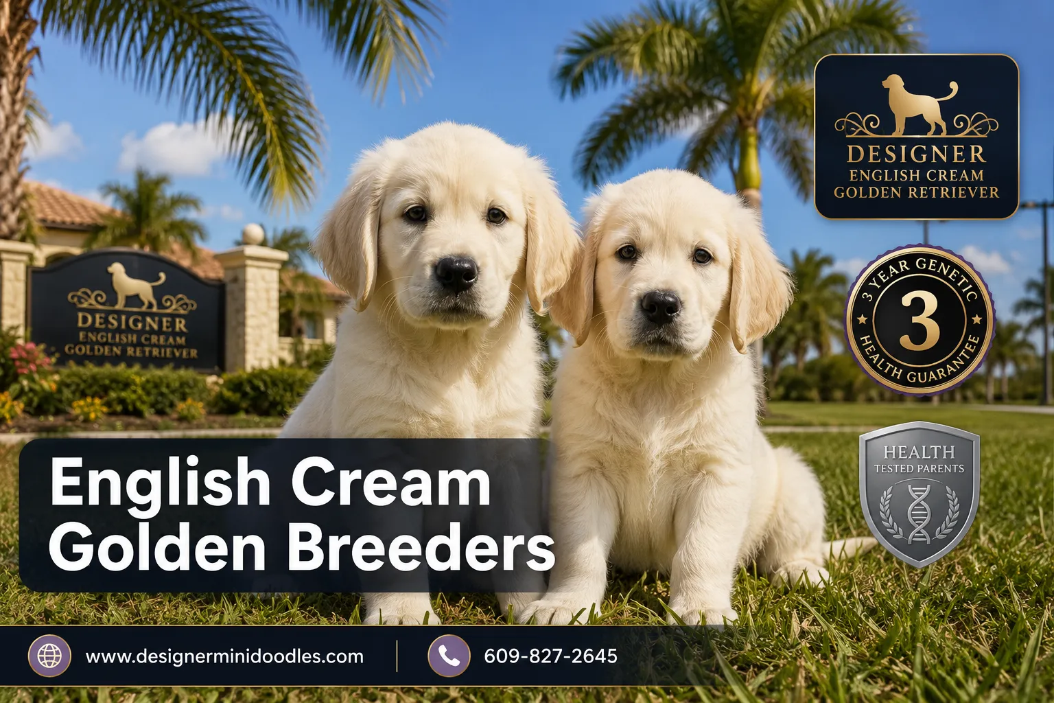 english cream golden retriever breeders in Florida