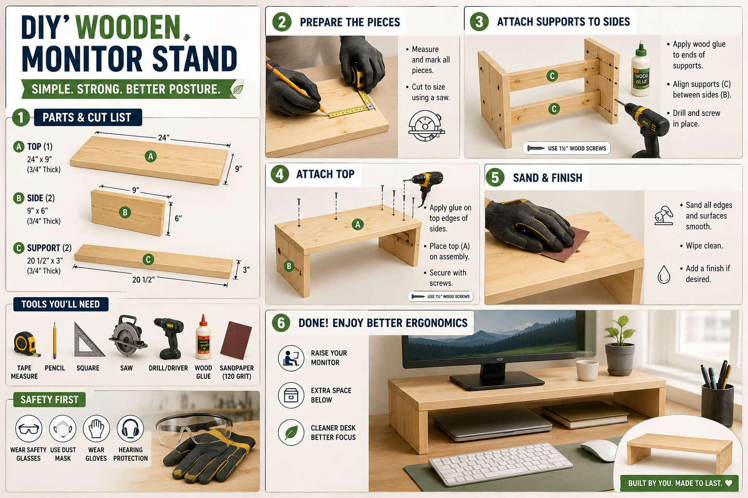 Building Your Own DIY Wooden Desk Risers and Monitor Stands: Practical Steps