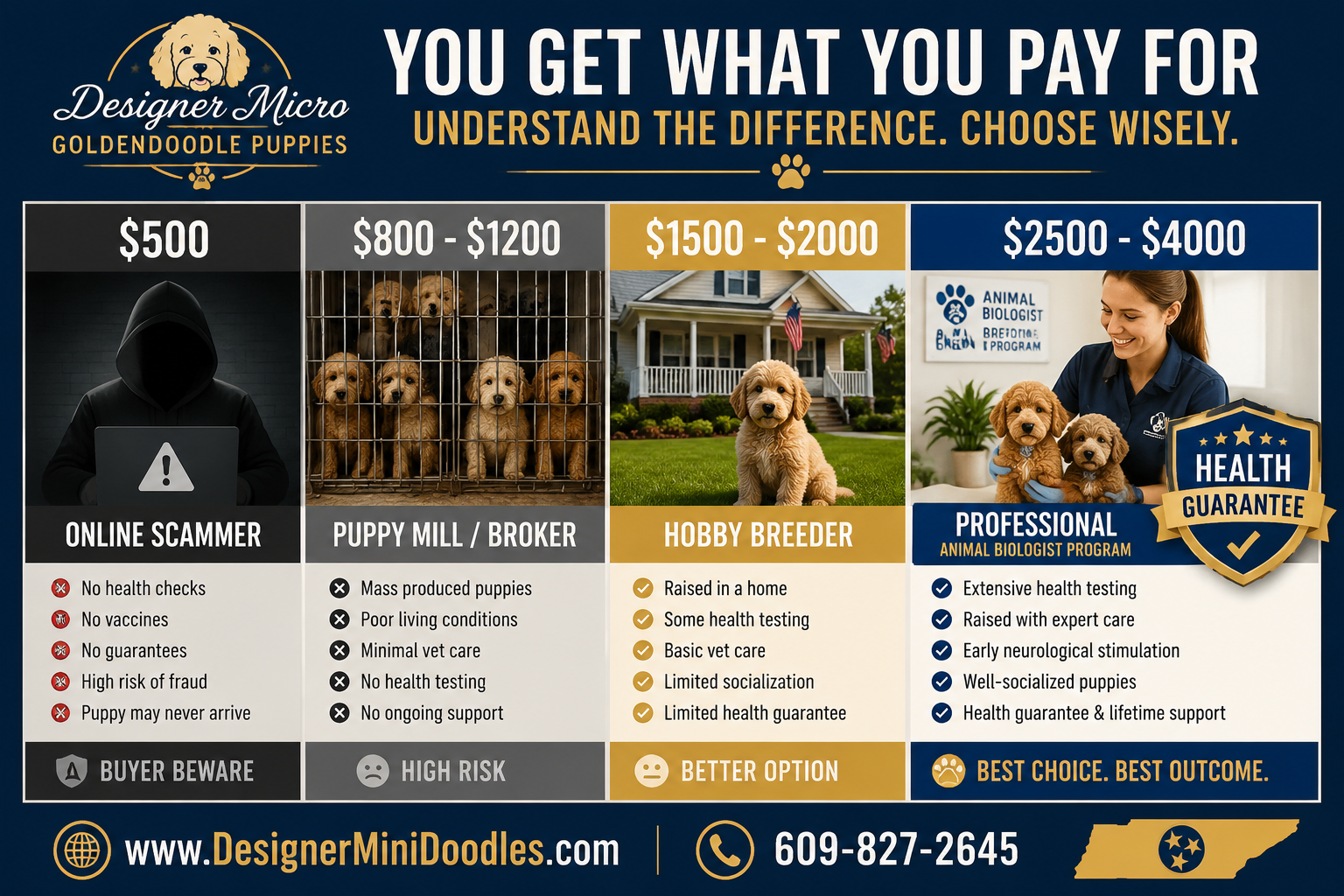 How Much Do Micro Goldendoodle Puppies Cost in Tennessee?