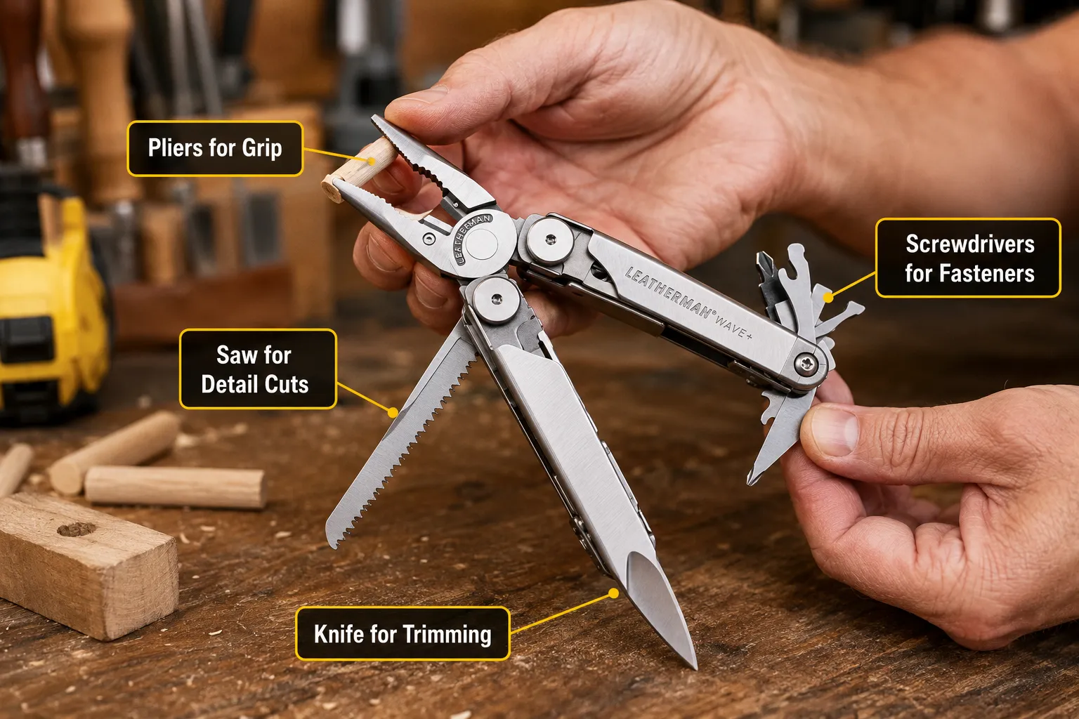 The Indispensable Leatherman in the Woodworking Workshop