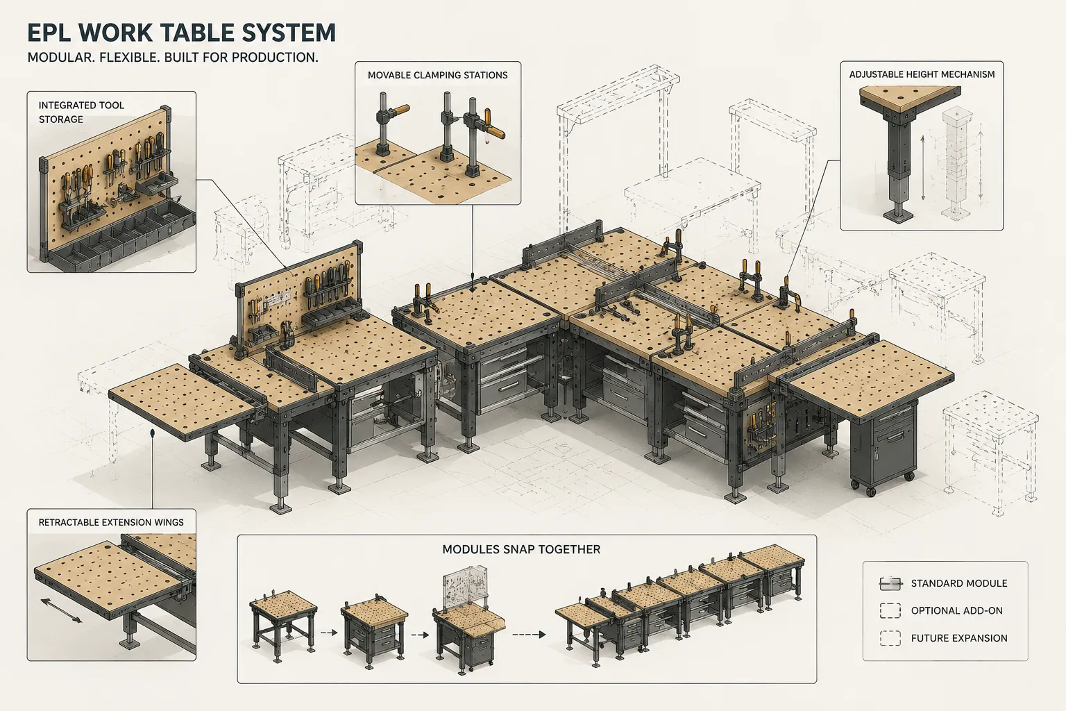 Essential Features of High-Efficiency EPL Work Tables