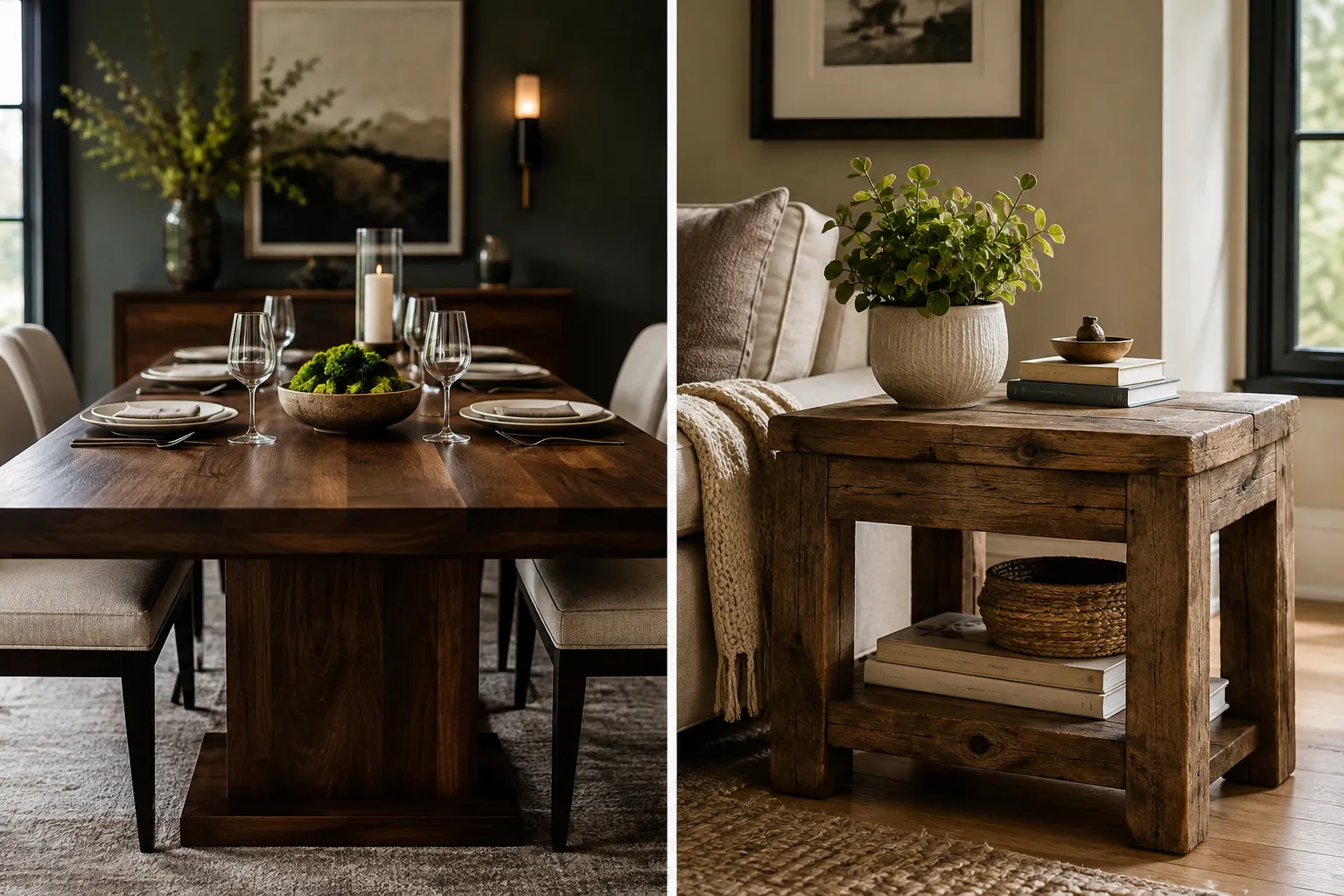Aesthetic Considerations and Functional Design Across Table Types