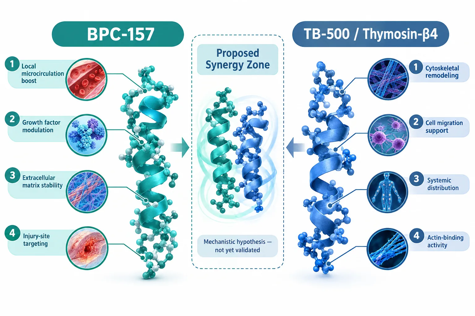 What the Research Actually Says About BPC-157 and TB-500 Synergy