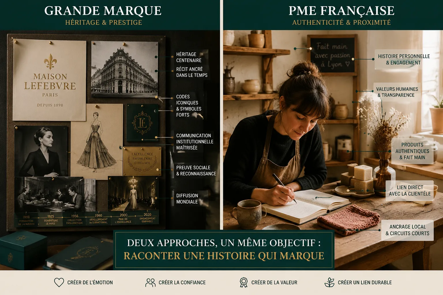 Storytelling pour les Petites Entreprises Françaises vs. les Grandes Corporations