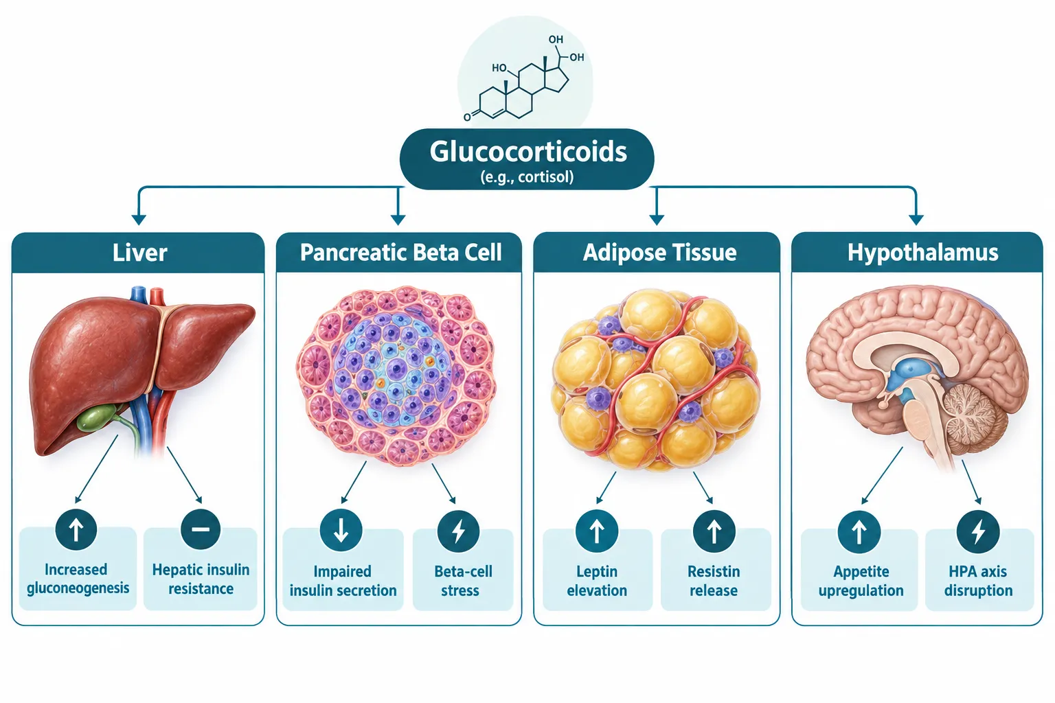 How Prednisone Disrupts the Glucose-Peptide Axis