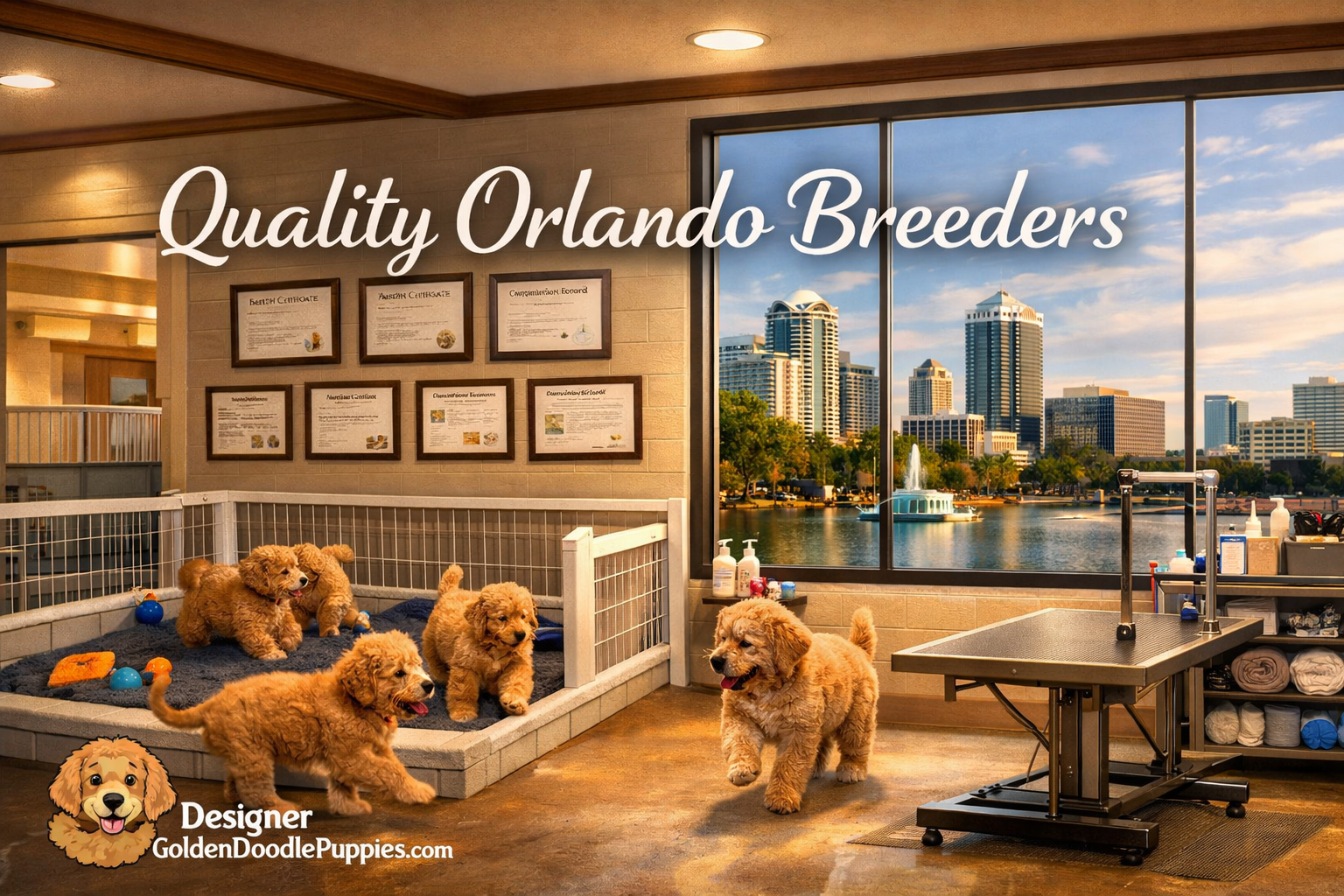 use keyphrases / topics as alt text do not use big paragraphs. Put logo of designergoldendoodlepuppies.com in images as possible where possi