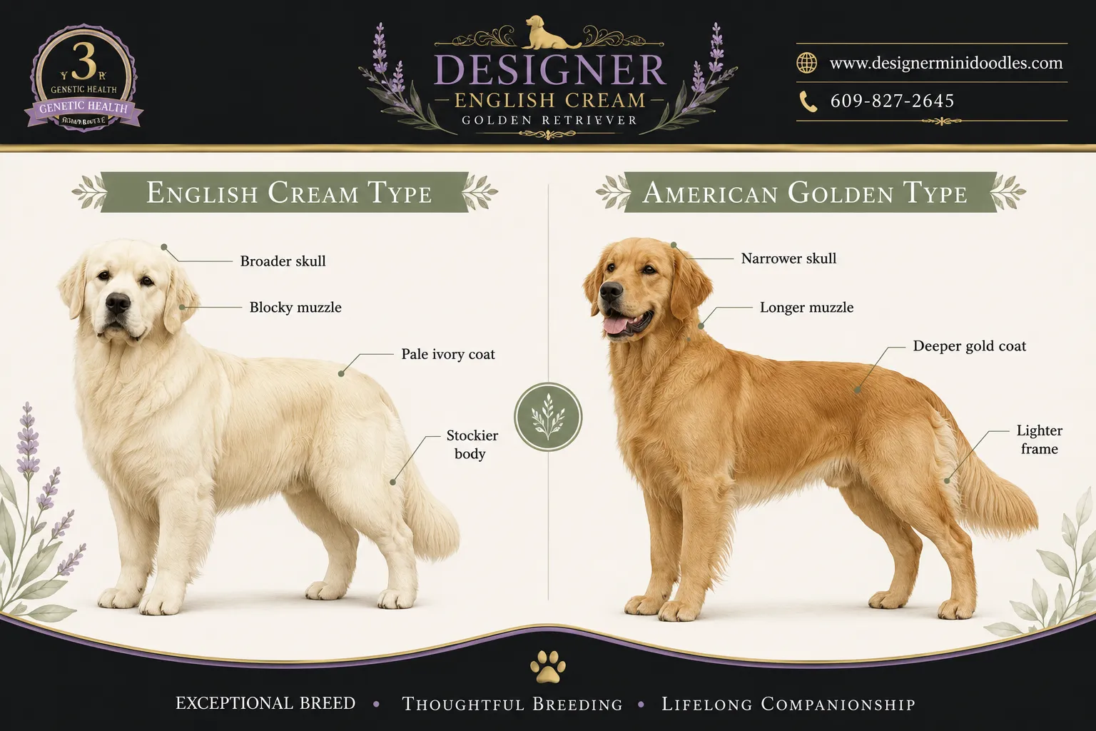 AKC english cream retrievers for sale