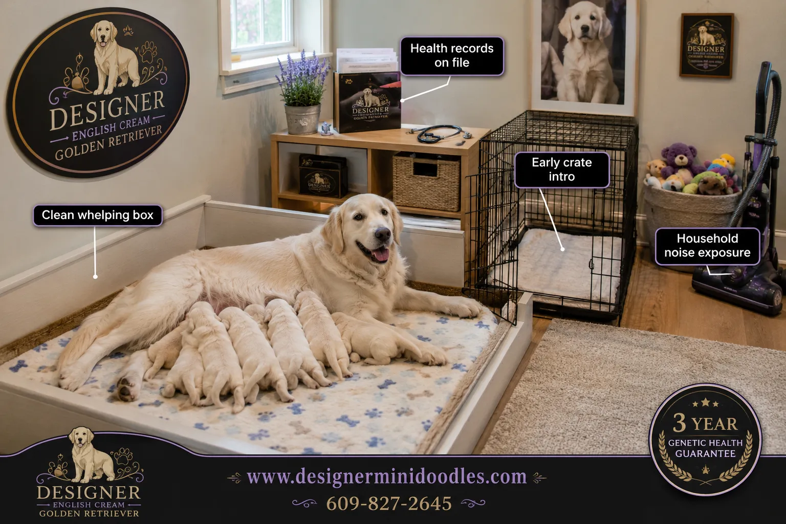 AKC english cream retrievers for sale
