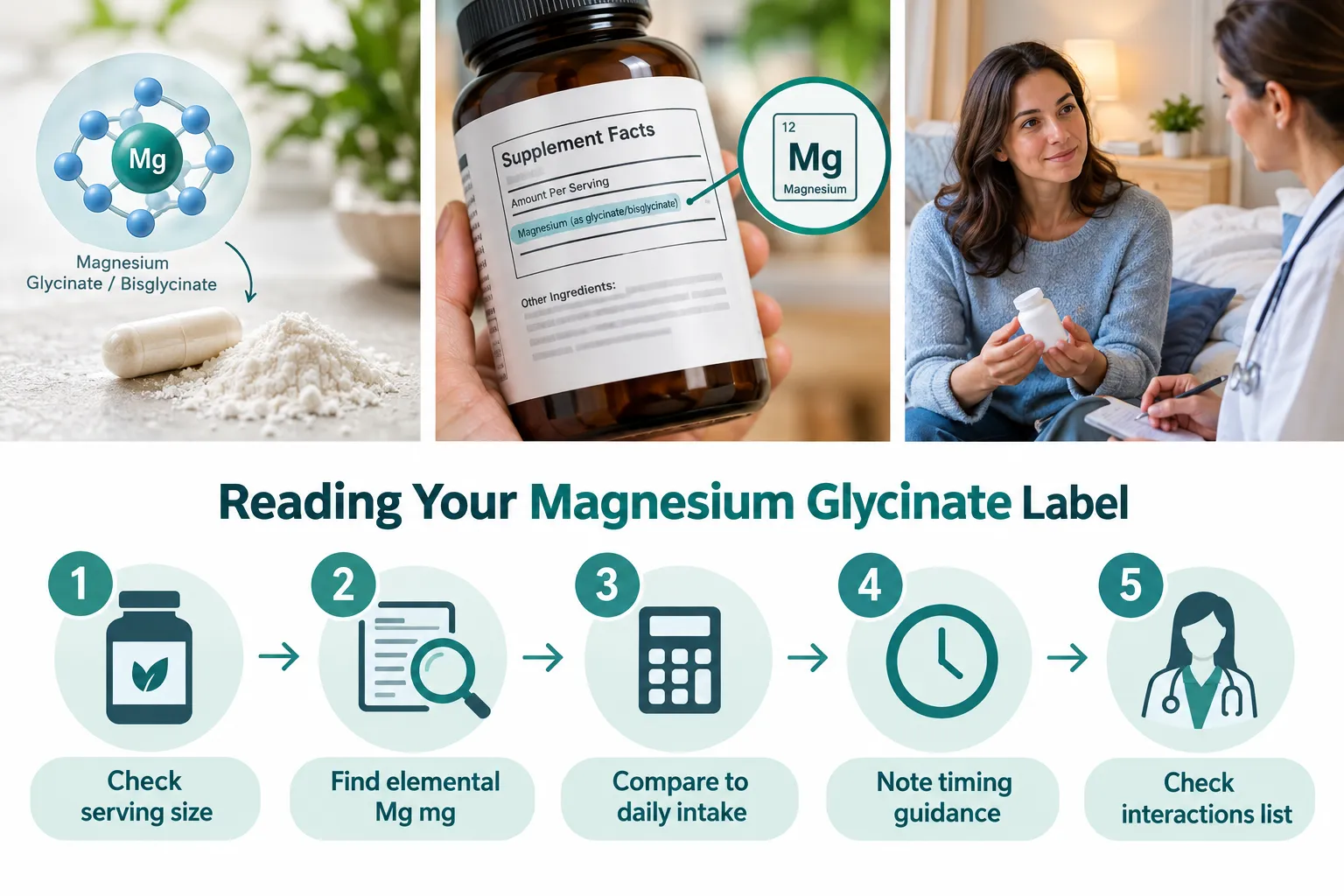 Magnesium Glycinate Supplement for Sleep: How to Read the Label
