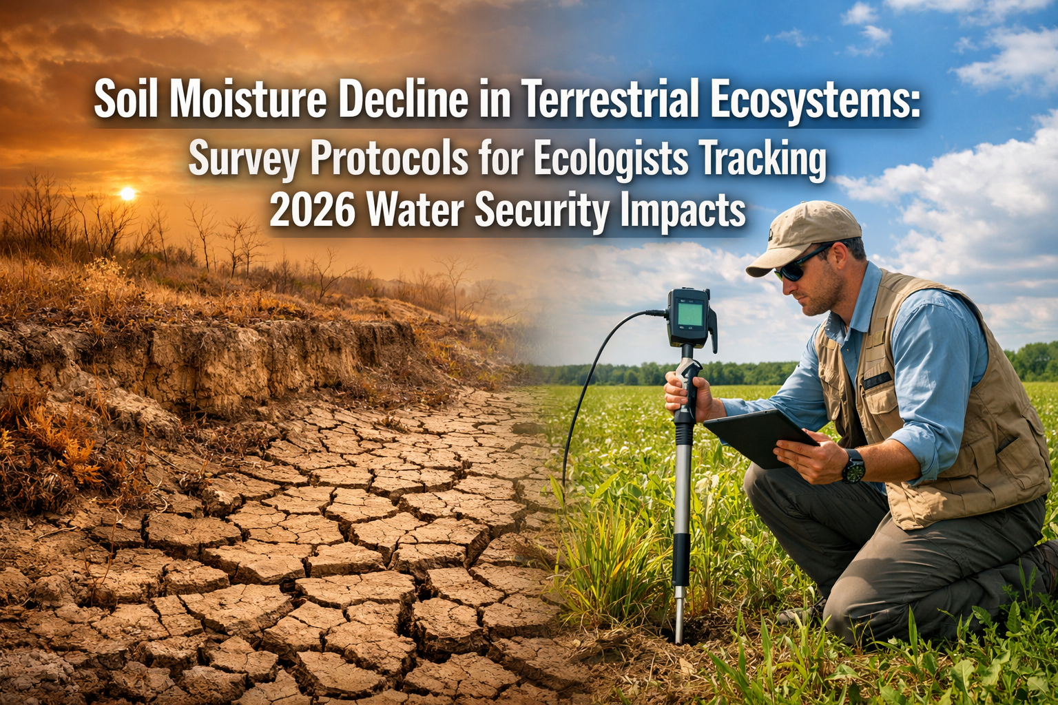 Professional () hero image featuring 'Soil Moisture Decline in Terrestrial Ecosystems: Survey Protocols for Ecologists