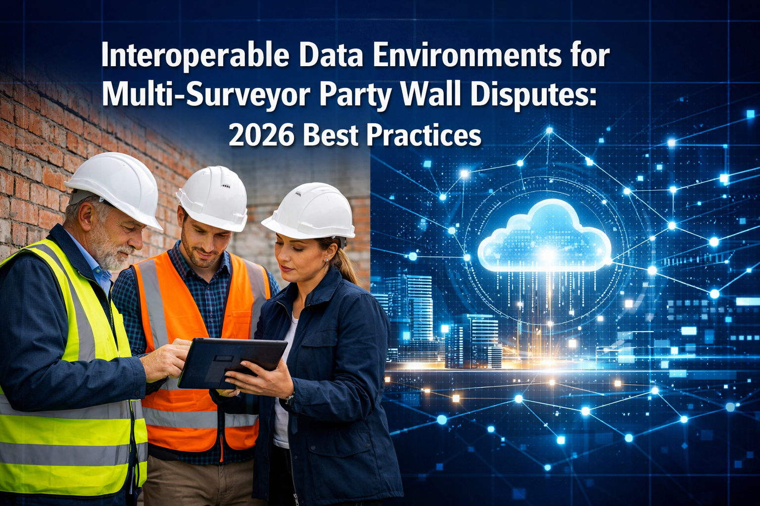 Professional () hero image with 'Interoperable Data Environments for Multi-Surveyor Party Wall Disputes: 2026 Best