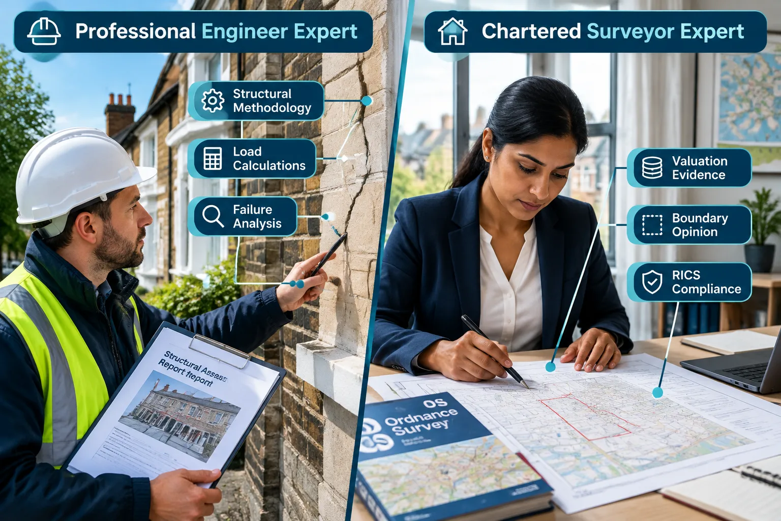 When Surveyors Act as Expert Witnesses: Lessons from Professional Engineers in UK Property Disputes on Technical Methodology