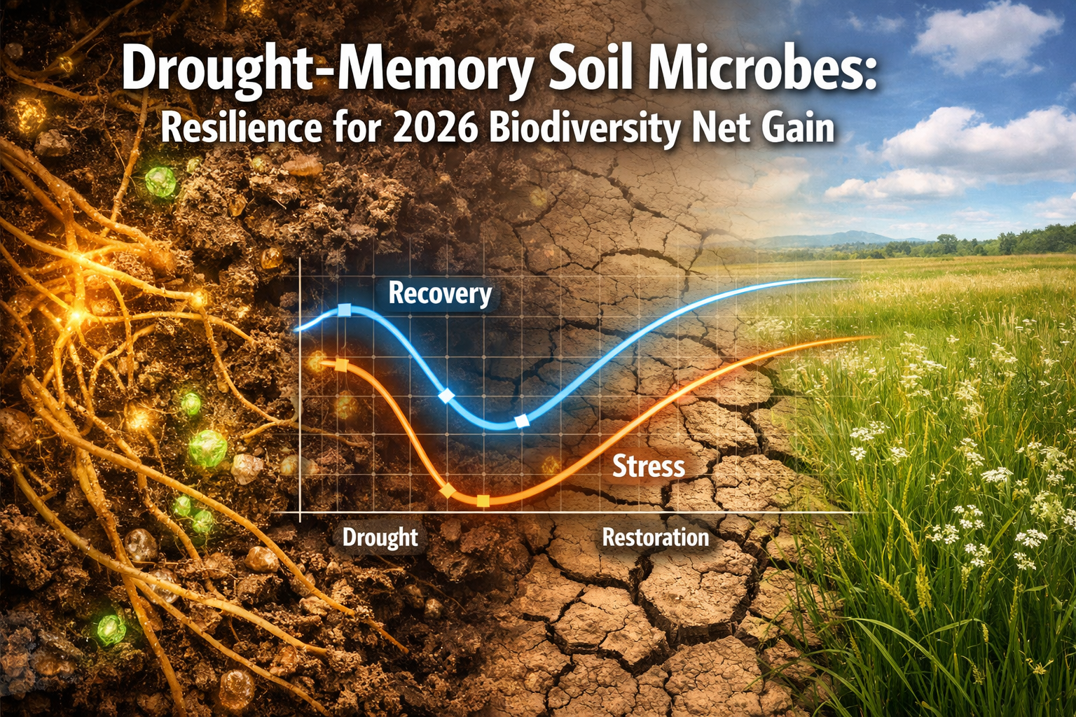 Professional () hero image featuring 'Drought-Memory Soil Microbes: Resilience for 2026 Biodiversity Net Gain' in extra