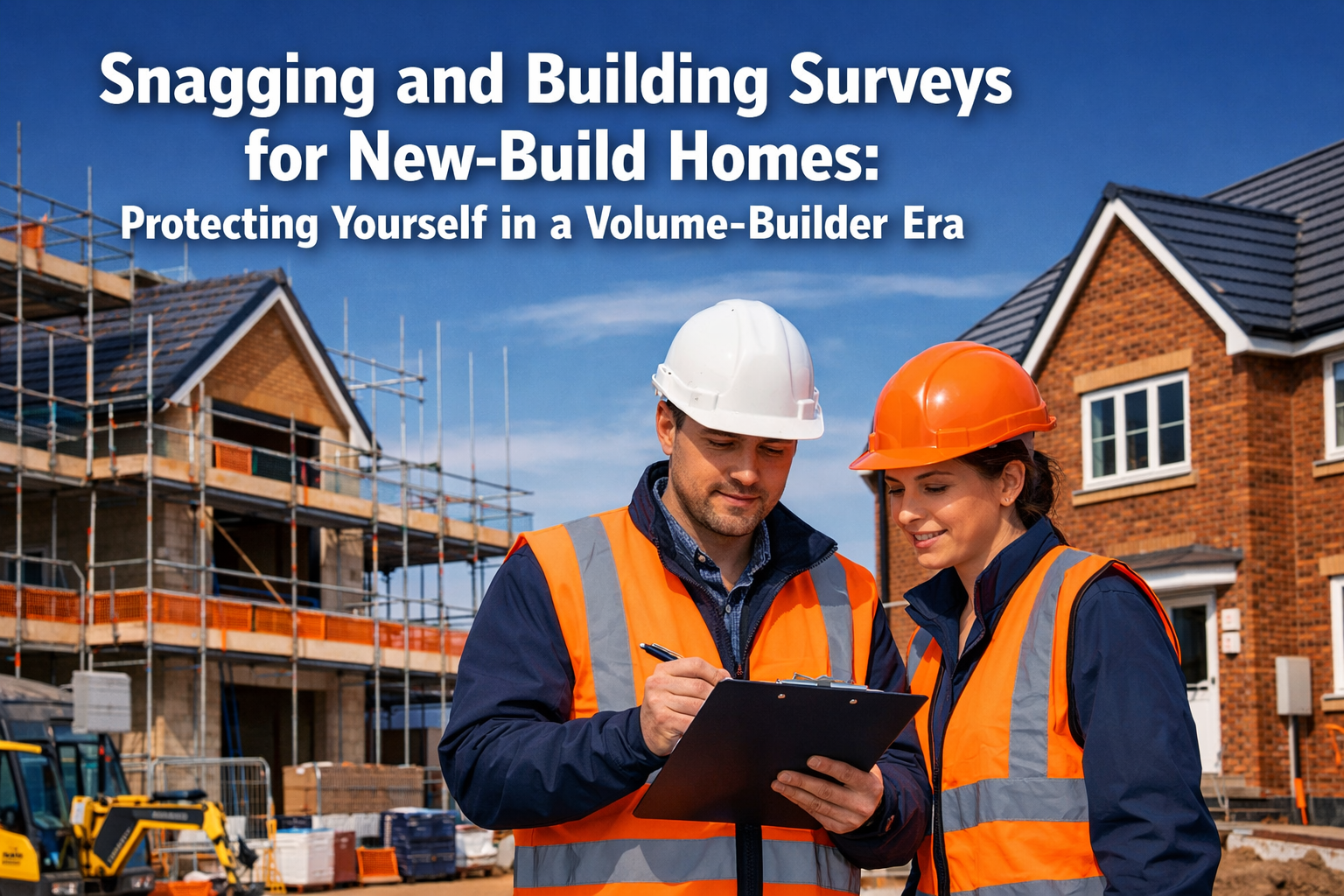 Professional () hero image with 'Snagging and Building Surveys for New-Build Homes: Protecting Yourself in a Volume-Builder