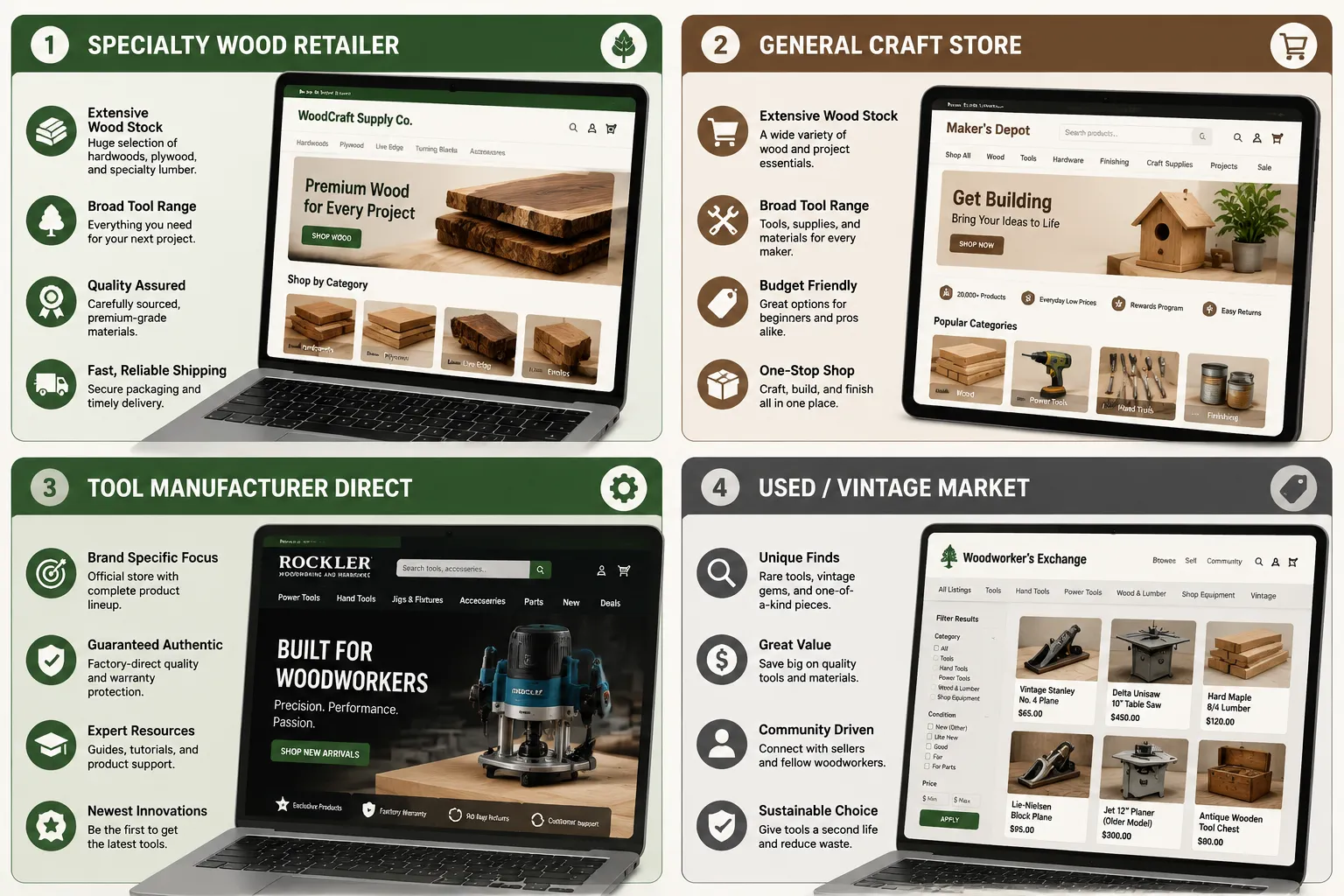 The Landscape of Online Woodworking Suppliers in 2026