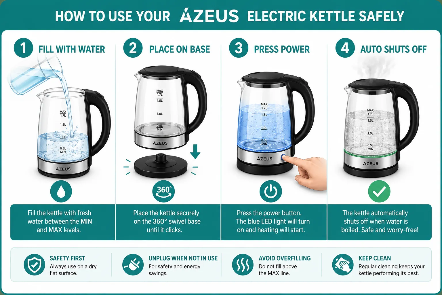 Common Problems With the Azeus Electric Kettle and How to Fix Them