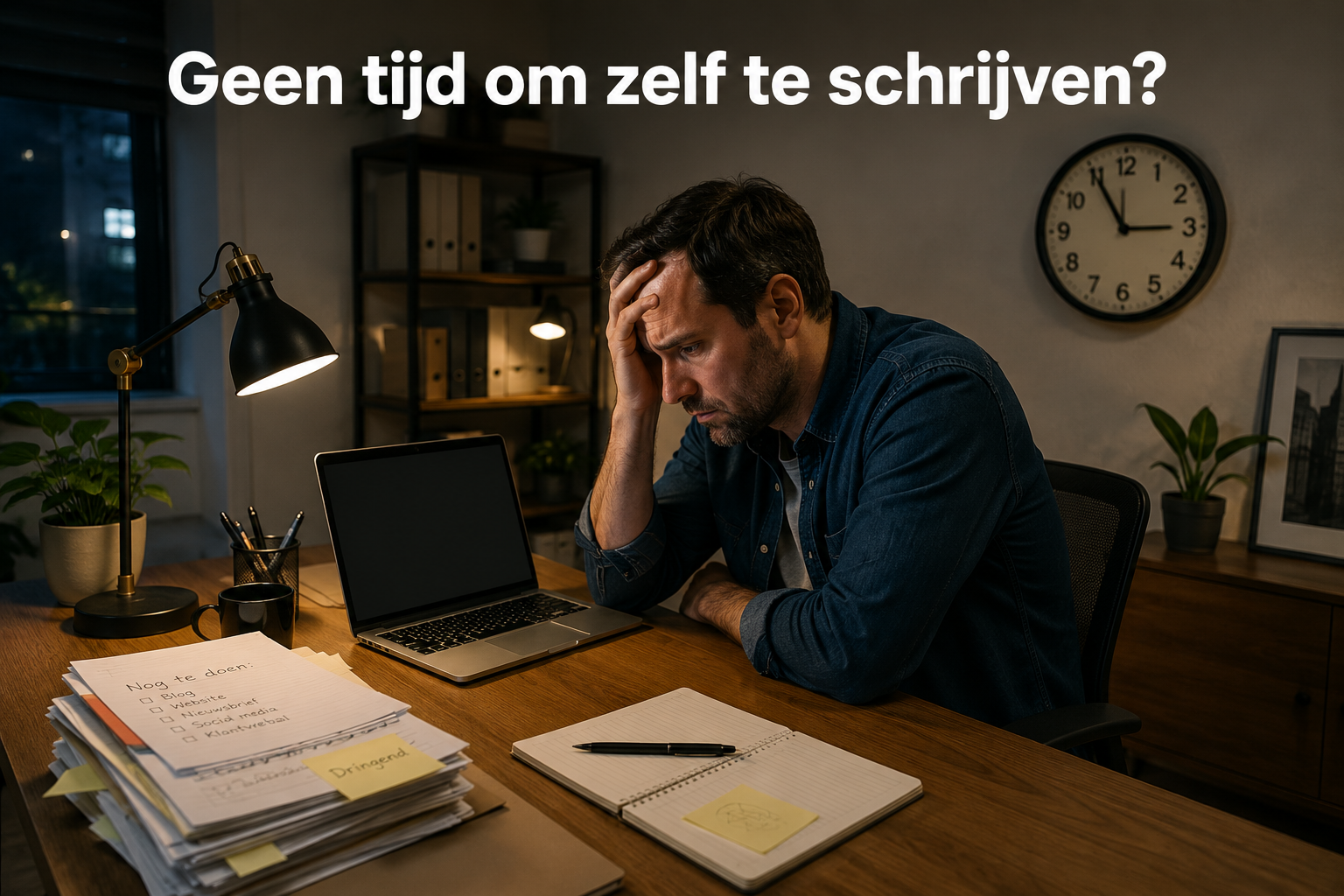 Ondernemer met geen tijd om zelf te schrijven