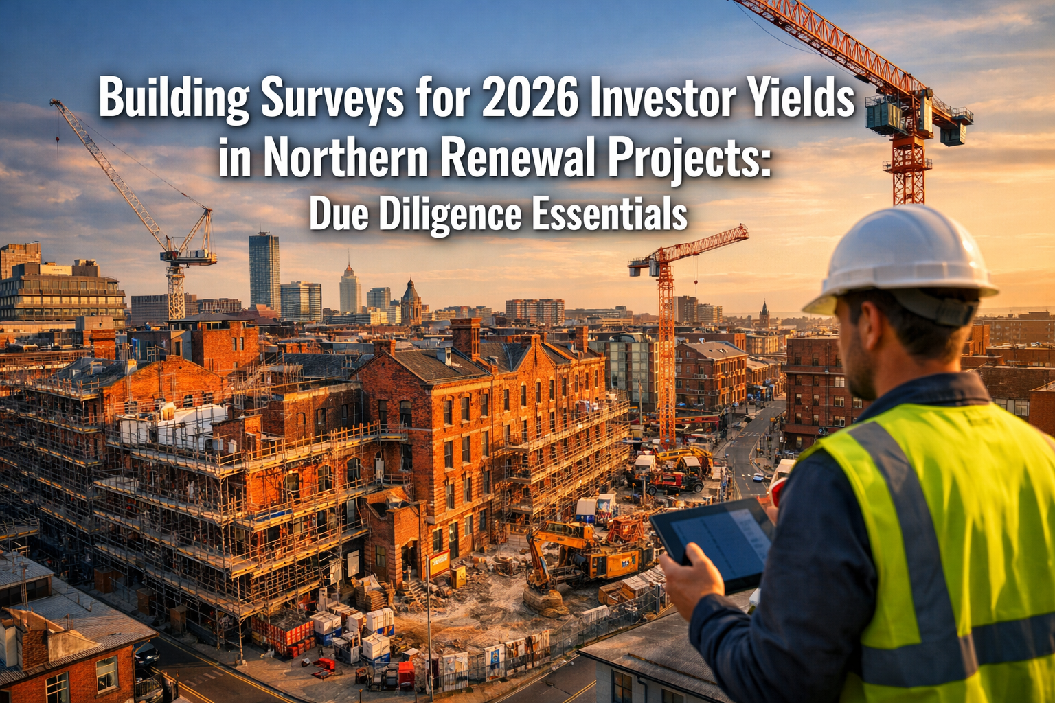 Professional () hero image with 'Building Surveys for 2026 Investor Yields in Northern Renewal Projects: Due Diligence