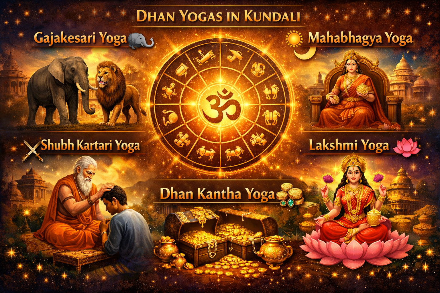 Do not write in Hindi on the images. Must write in English only. Detailed landscape format (1536x1024) image illustrating the five specific