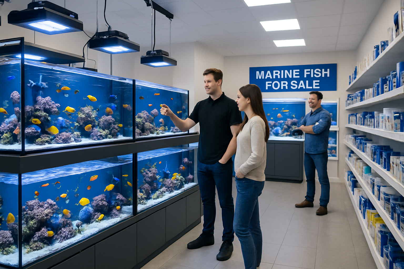 Small Local Fish Store saltwater fish shop - Blue Tang, Clownfish, and Angelfish For Sale ...