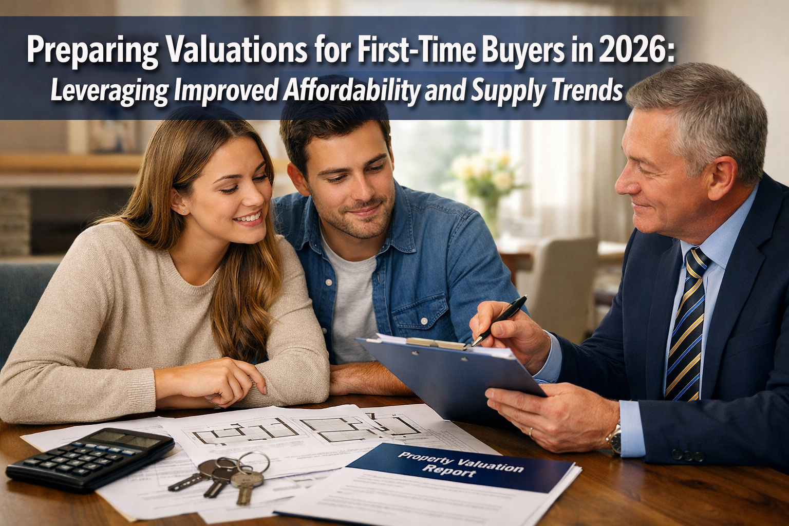 Professional () hero image featuring 'Preparing Valuations for First-Time Buyers in 2026: Leveraging Improved Affordability