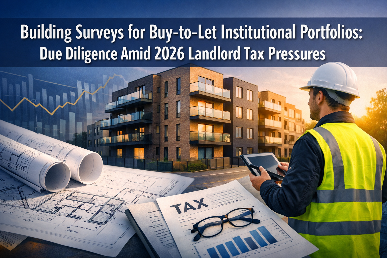 Professional () hero image featuring 'Building Surveys for Buy-to-Let Institutional Portfolios: Due Diligence Amid 2026