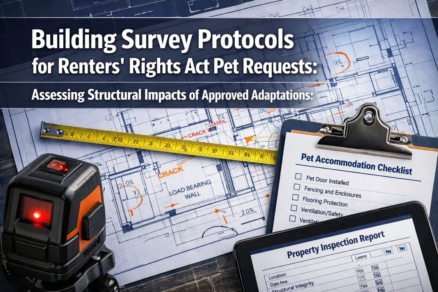 Professional () hero image featuring 'Building Survey Protocols for Renters' Rights Act Pet Requests: Assessing Structural
