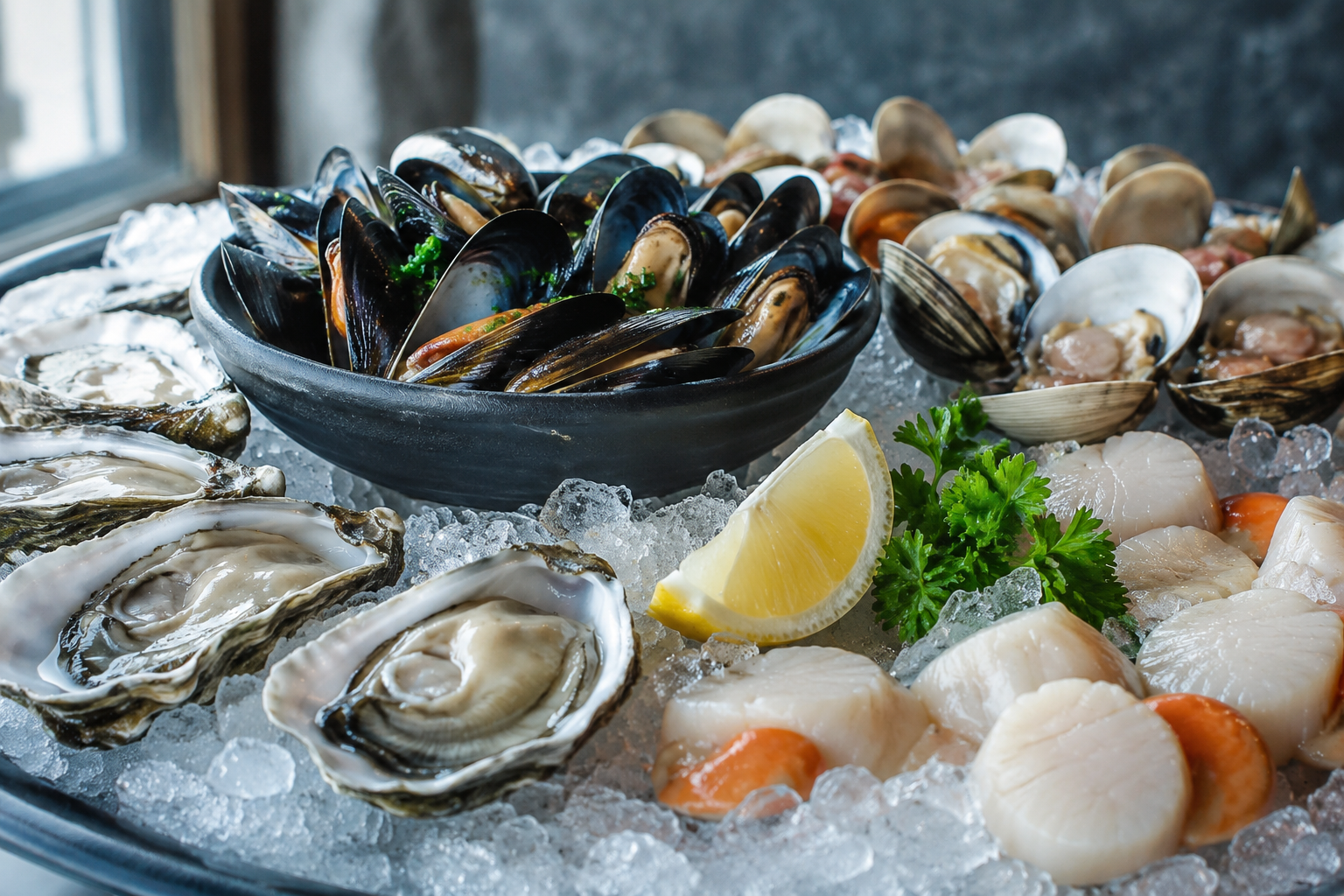 Shellfish: Oysters, Clams, Mussels, and Scallops